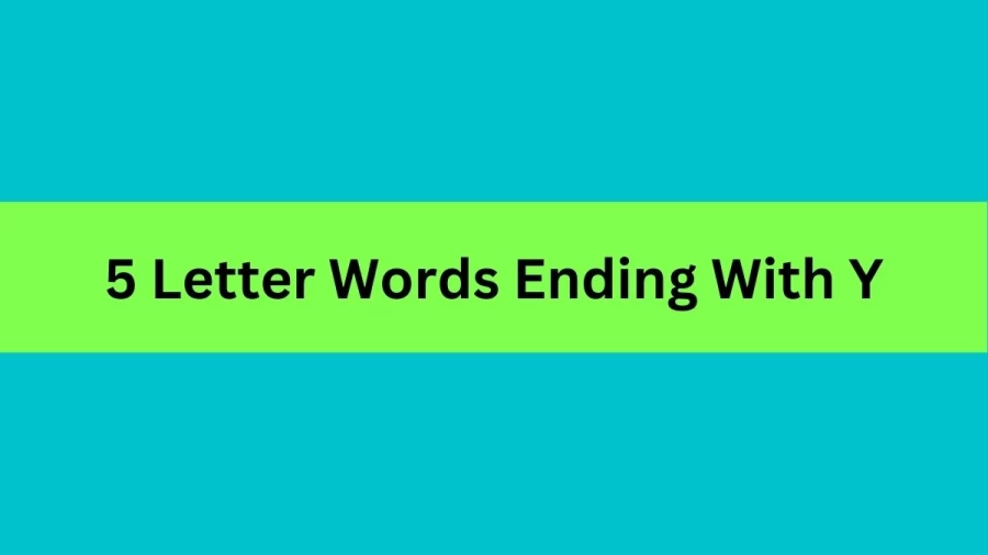 5 Letter Words Ending With Y, List Of 5 Letter Words Ending With Y