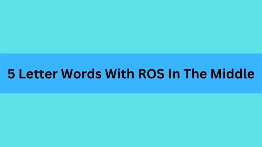 5 Letter Words With ROS In The Middle, List Of 5 Letter Words With ROS In The Middle