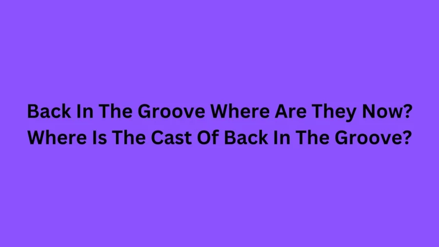 Back In The Groove Where Are They Now? Where Is The Cast Of Back In The Groove?