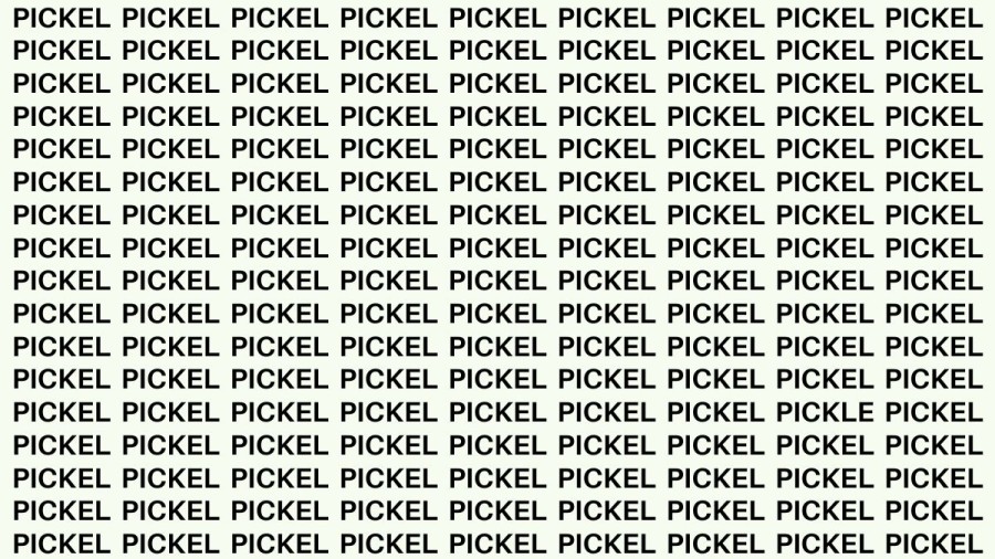 Brain Teaser: If You Have Hawk Eyes Find The Word Pickle In 15 Secs