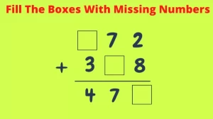 Brain Teaser Super Fun Maths Puzzle: Fill The Boxes With Missing Number