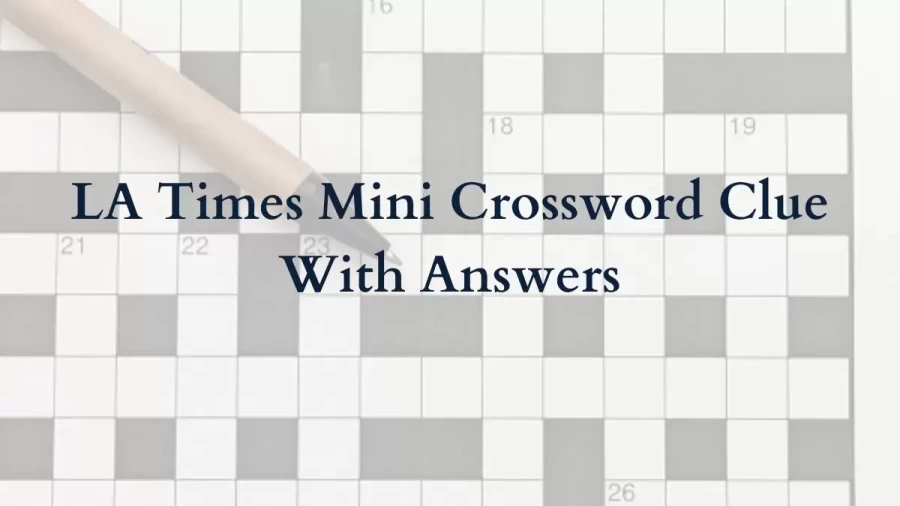 Sea life Crossword Clue LA Mini