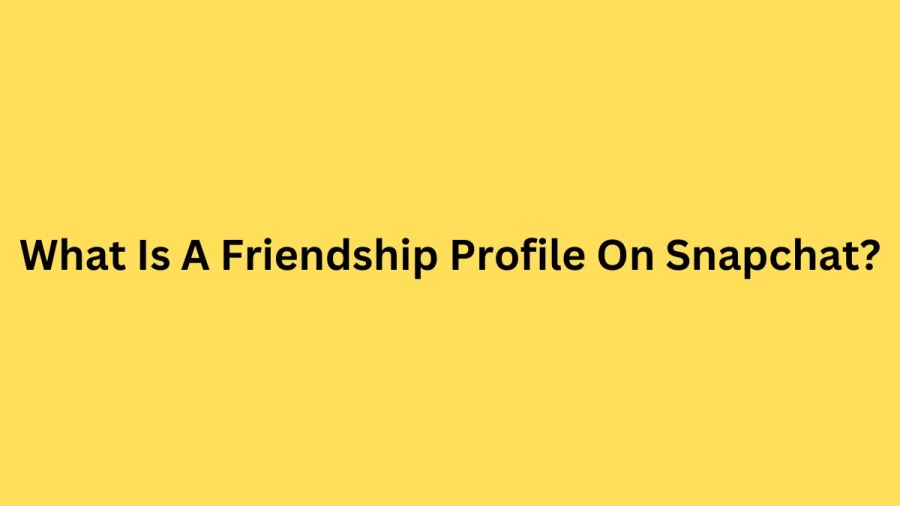 What Is A Friendship Profile On Snapchat? What Is A Screenshot Of Friendship Profile On Snapchat?