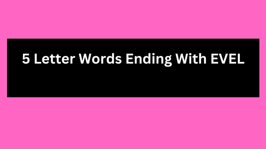 5 Letter Words Ending With EVEL, List Of 5 Letter Words Ending With EVEL