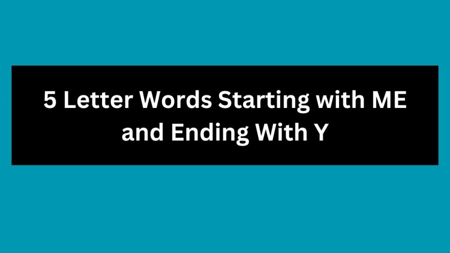 5 Letter Words Starting with ME and Ending With Y - Wordle Hint