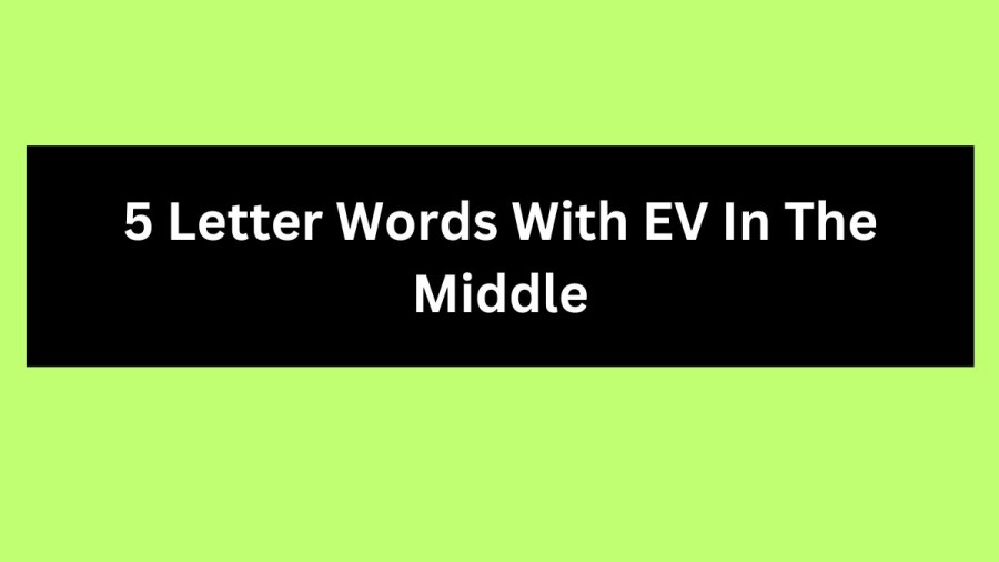 5 Letter Words With EV In The Middle, List Of 5 Letter Words With EV In The Middle