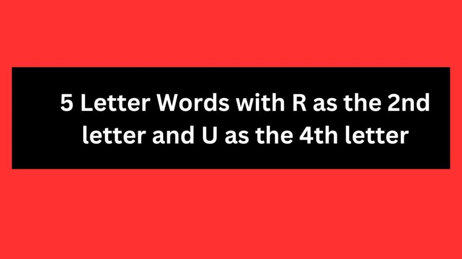 5 Letter Words with R as the 2nd letter and U as the 4th letter - Wordle Hint