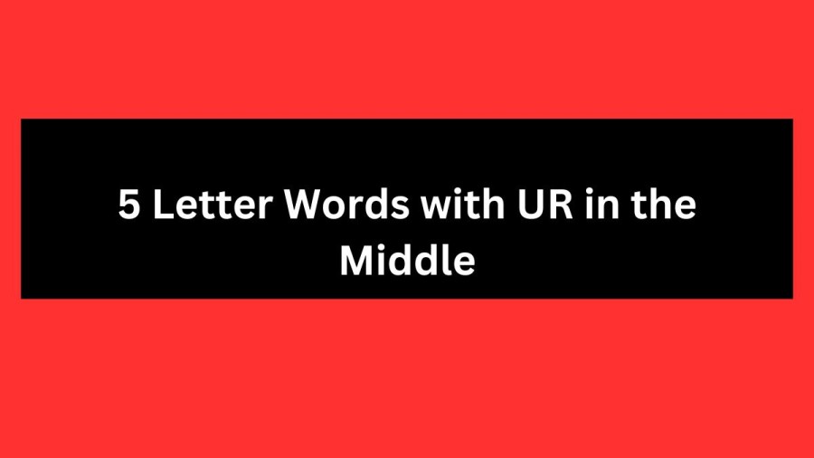 5 Letter Words with UR in the Middle, List Of 5 Letter Words with UR in the Middle