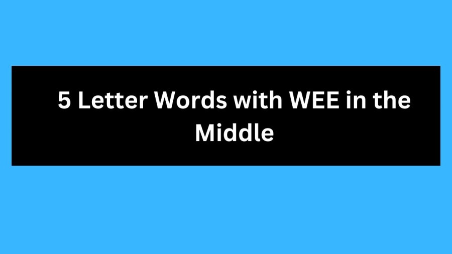 5 Letter Words with WEE in the Middle - Wordle Hint