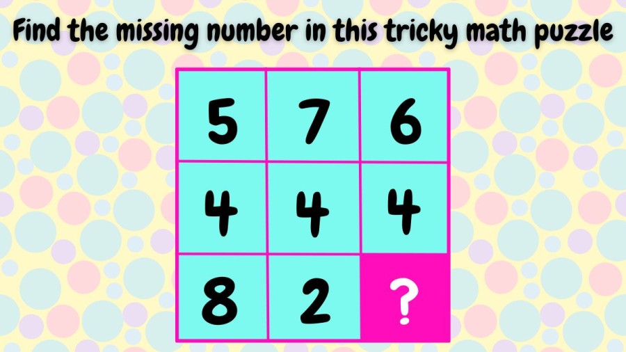 Brain Teaser: Find the missing number in this tricky math puzzle