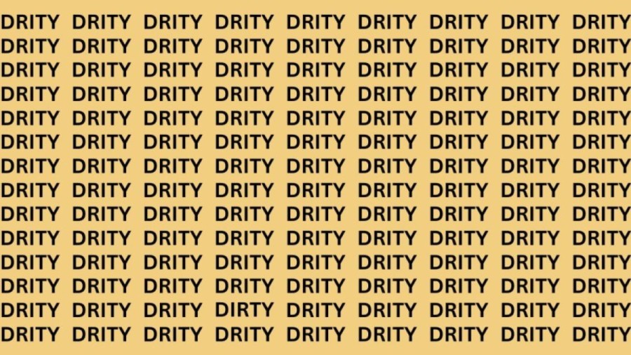 Brain Teaser: If you have Eagle Eyes Find the word Dirty In 18 Secs