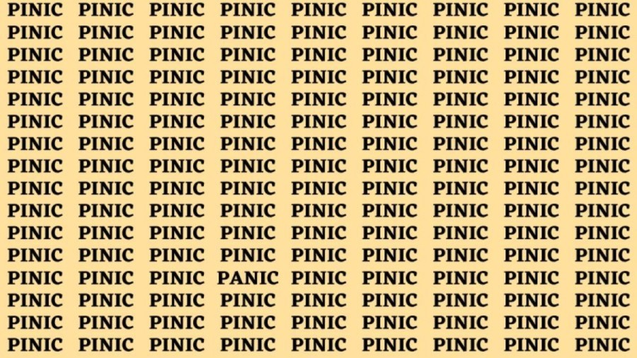 Brain Teaser: If you have Eagle Eyes Find the word Panic In 18 Secs