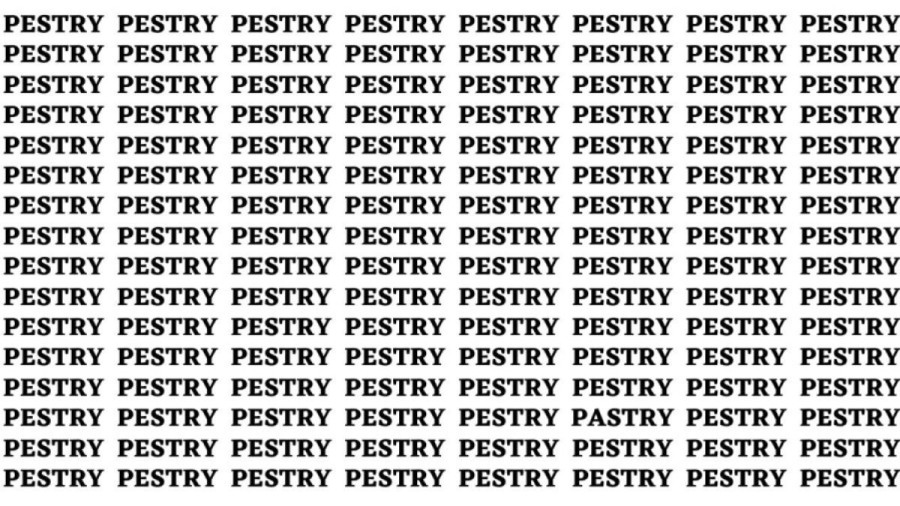 Brain Teaser: If you have Eagle Eyes Find the Word Pastry in 13 Secs