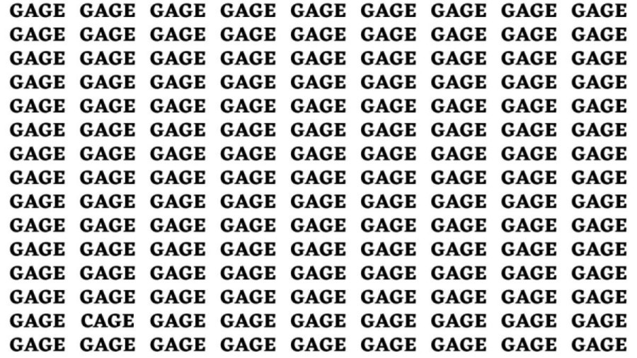 Brain Teaser: If you have Sharp Eyes Find the Word Cage in 15 secs