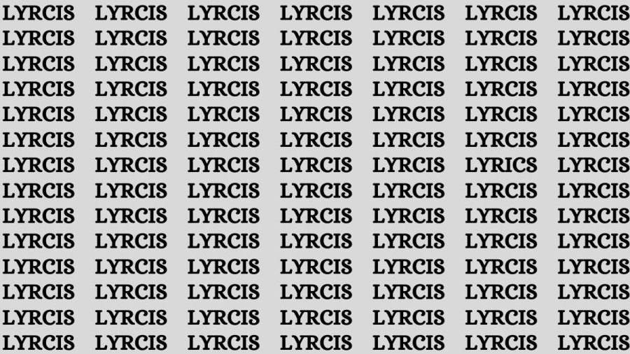 Brain Teaser: If you have Sharp Eyes Find the Word Lyrics in 15 Secs