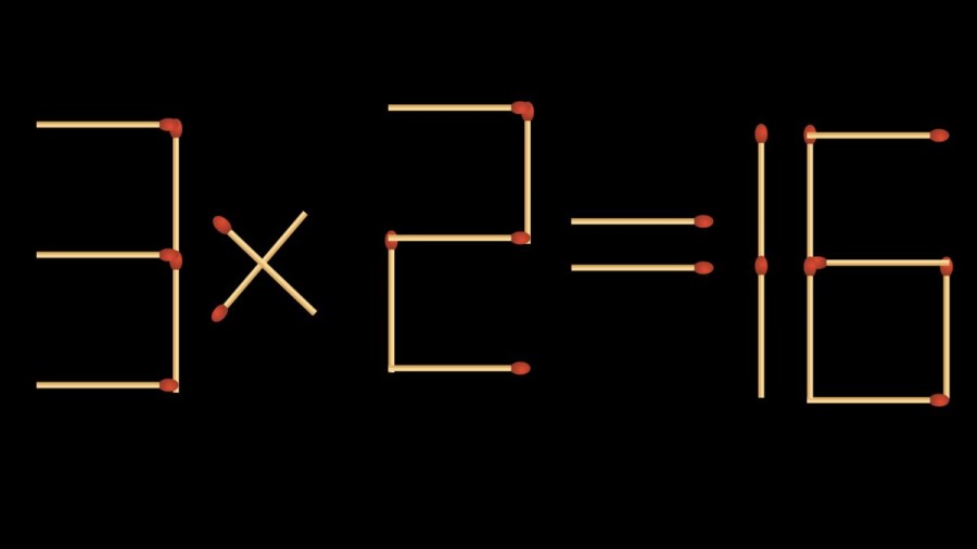 Brain Teaser Math Test: 3x2=16 Add 2 matchsticks to fix the equation by 30 secs| Matchstick Puzzle