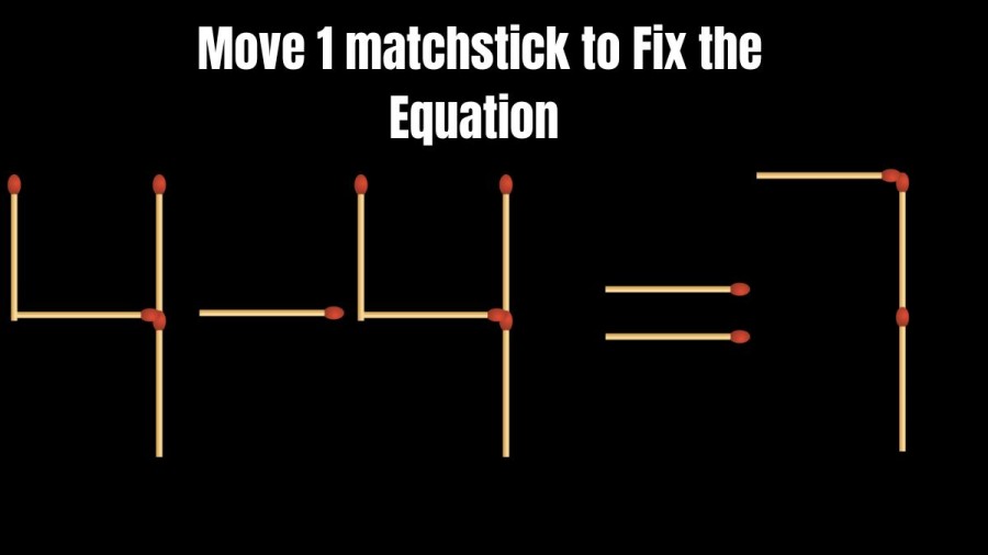 Brain Teaser - Move 1 Matchstick to Fix the Equation || Matchstick Puzzle