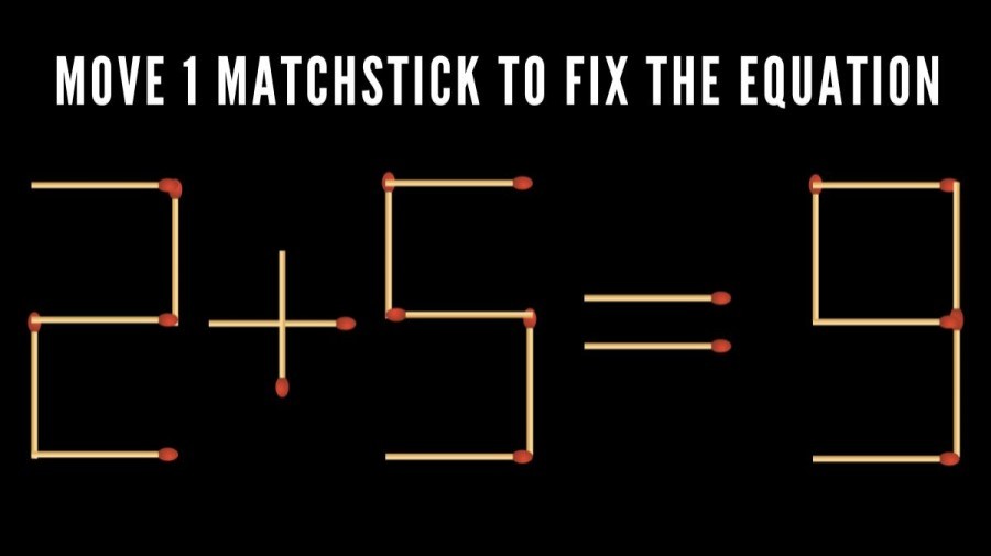 Brain Teaser - Move 1 Matchstick To Fix The Equation || Matchstick Puzzle