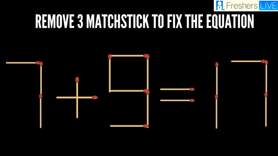 Brain Teaser - Remove 3 Matchstick to Fix the Equation || Matchstick Puzzle