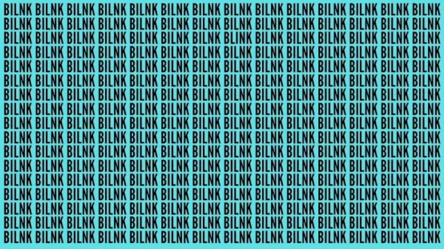 Brain Test: If you have Eagle Eyes find the word Blink in 12 secs