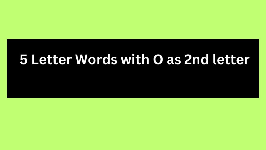 5 Letter Words with O as 2nd letter - Wordle Hint