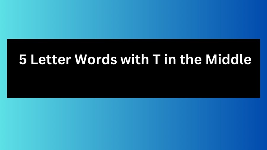 5 Letter Words with T in the Middle - Wordle Hint