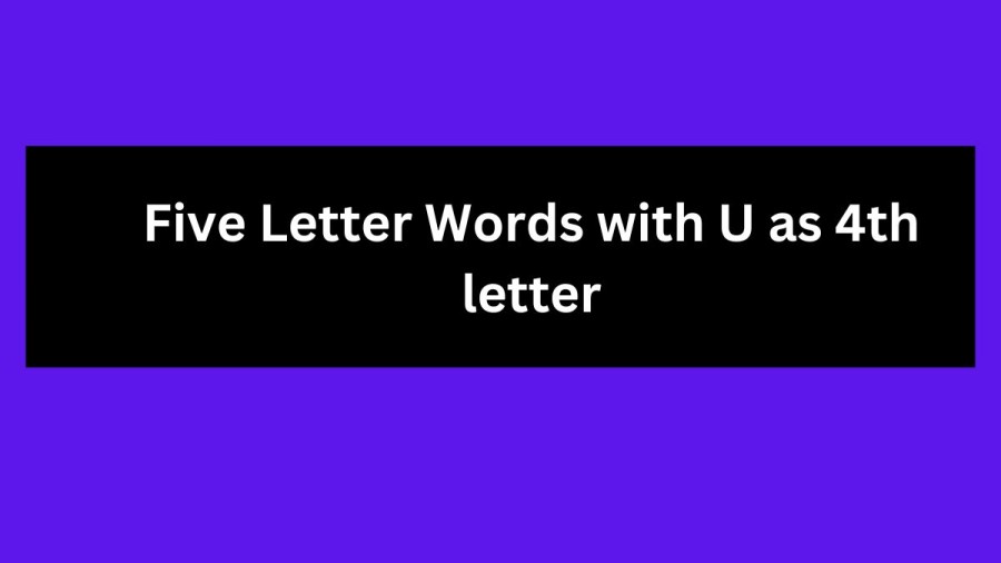 Five Letter Words with U as 4th letter - Wordle Hint