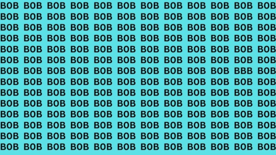 Observation Skills Test: Can you find BBB among B0b in 10 Seconds?