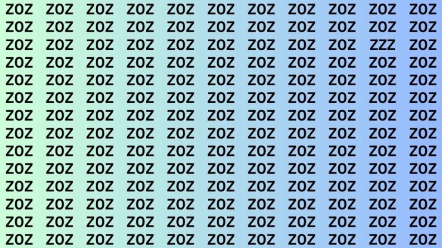 Observation Skills Test: Can You Find the ZZZ Among Z0z in 10 Seconds?