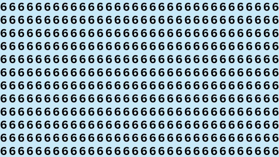 Optical Illusion Brain Test: If You Have Eagle Eyes Find 5 among the 6s within 25 Seconds?