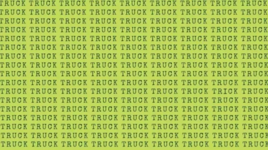 Optical illusion Brain Test: If you Have Hawk Eyes find Trick among Truck in 10 Secs