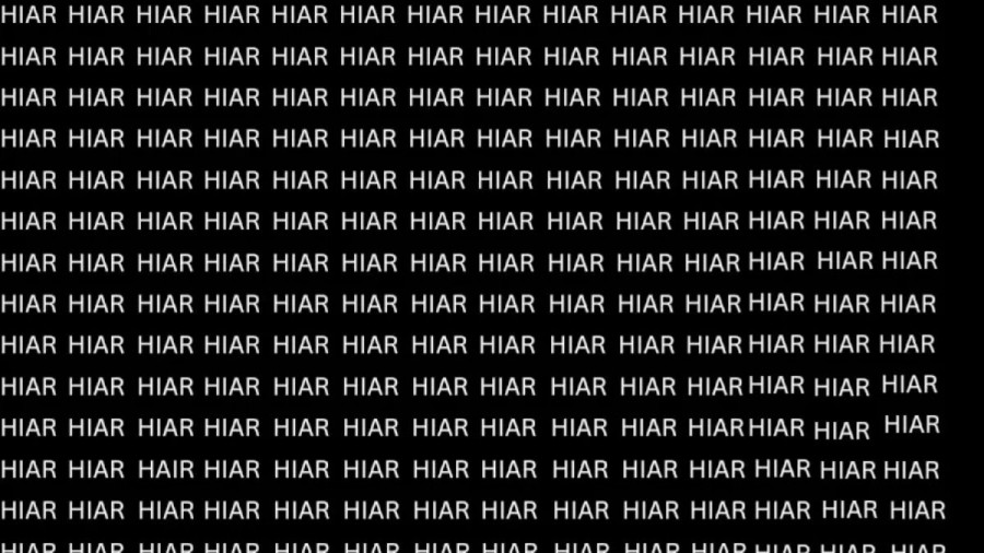 Optical Illusion: If You Have Sharp Eyes Find The Word Hair In 15 Secs