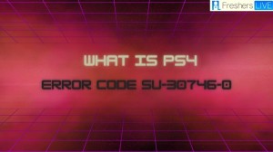 What is PS4 Error Code SU-30746-0? How to Fix PS4 Error Code SU-30746-0?