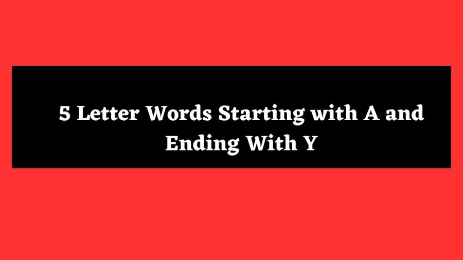 5 Letter Words Starting with A and Ending With Y - Wordle Hint