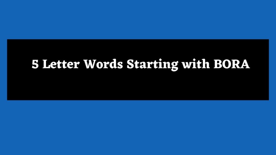 5 Letter Words Starting with BORA - Wordle Hint