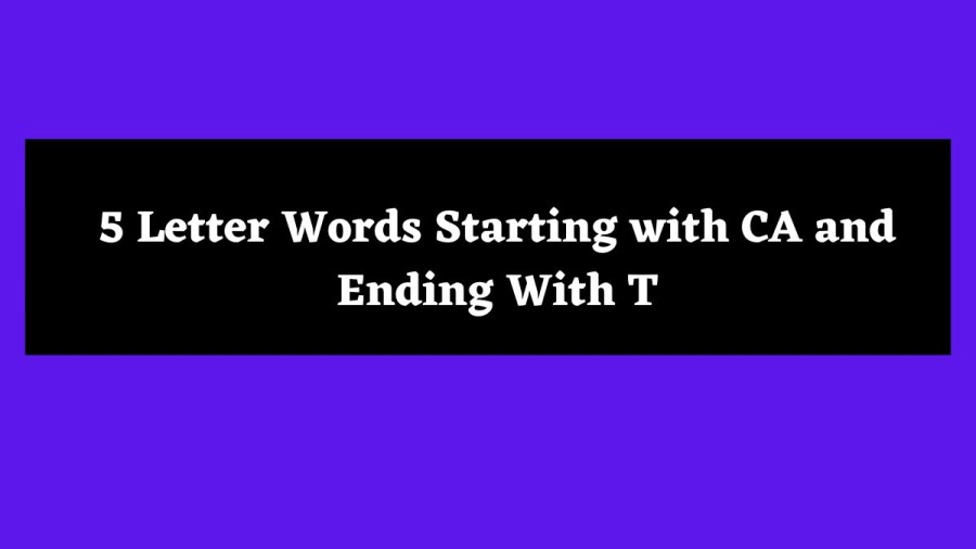 5 Letter Words Starting with CA and Ending With T - Wordle Hint