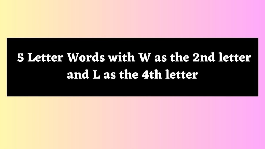 5 Letter Words with W as the 2nd letter and L as the 4th letter - Wordle Hint