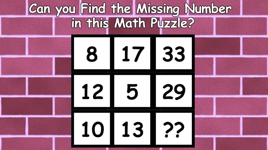 Brain Teaser: Can you Find the Missing Number in this Math Puzzle?