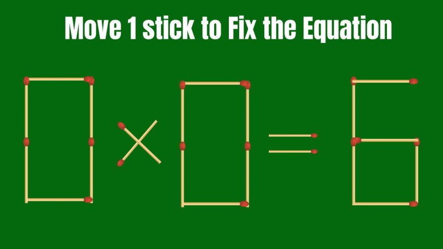 Brain Teaser: Can you Move 1 Stick to Fix the Equation in 20 Seconds?