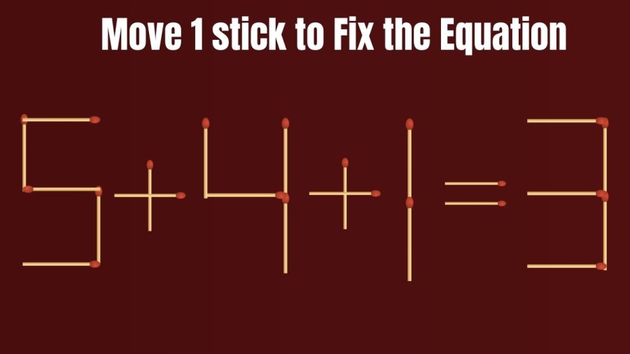 Brain Teaser: Can you Solve this Tricky Matchstick Puzzle in 20 Seconds?