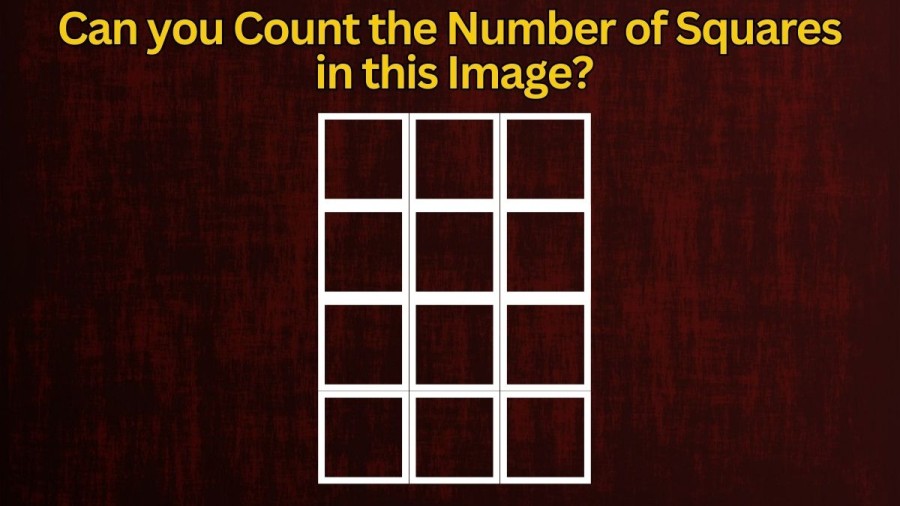 Brain Teaser Eye Test: Can you Count the Number of Squares in this Image?