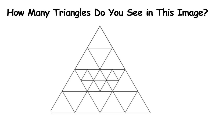 Brain Teaser Eye Test - How Many Triangles Do You See in This Image?