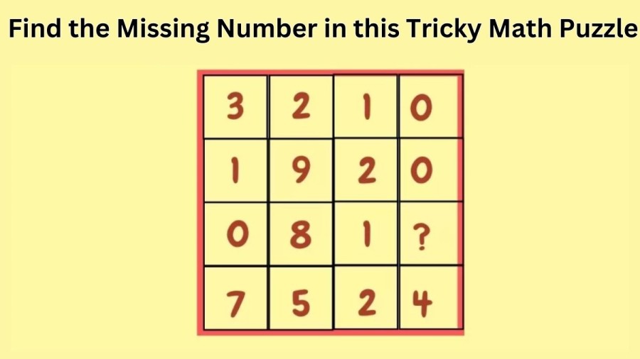 Brain Teaser: Find the Missing Number in this Tricky Math Puzzle