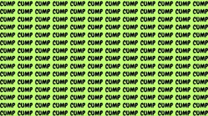 Brain Teaser: If you have Eagle Eyes Find the Word Camp among Cump in 13 Secs