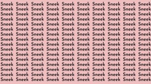 Brain Teaser: If you have Eagle Eyes Find the word Sneak among Sneek In 15 Secs