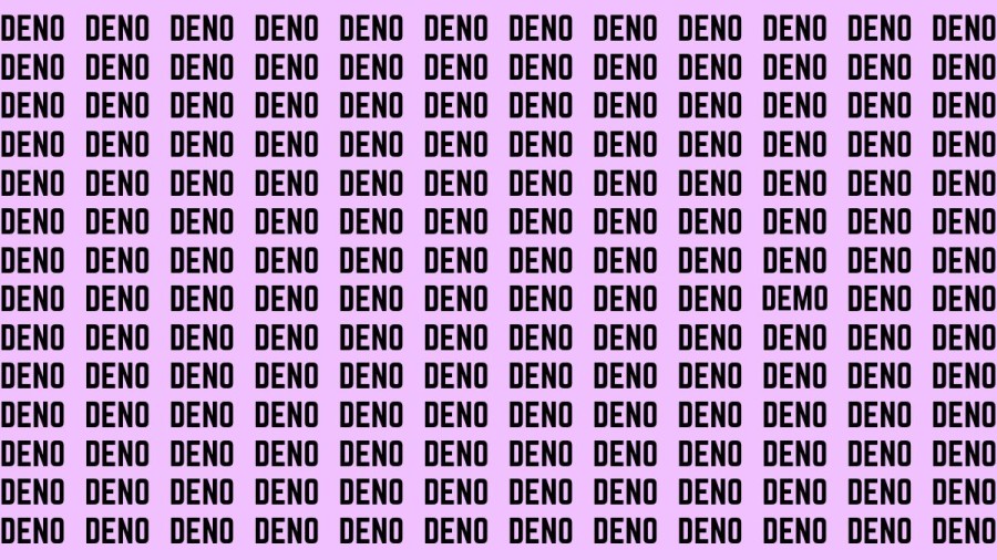 Brain Teaser: If you have Hawk Eyes Find the word Demo in 15 Secs