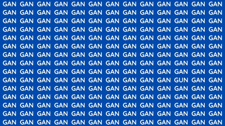 Brain Teaser: If you have Hawk Eyes Find the Word Gun among Gan in 15 Secs