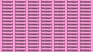 Brain Teaser: If you have Hawk Eyes Find the Word Journey in 15 Secs