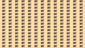 Brain Teaser: If you have Sharp Eyes Find the Word Art among Ort in 15 Secs