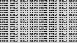 Brain Teaser: If you have Sharp Eyes Find the Word Border in 20 Secs